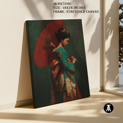 Artwork in Natural Wood Frame