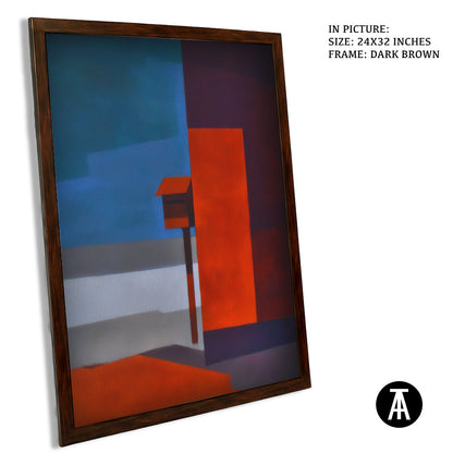 Artwork in Dark Brown Frame