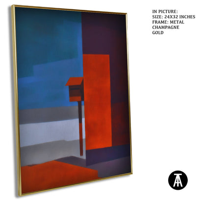 Artwork in Metal Champagne Gold Frame