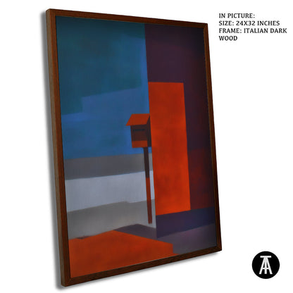 Artwork in Dark Wood Frame