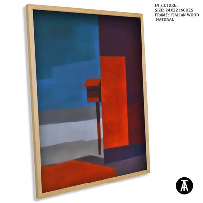 Artwork in Natural Wood Frame