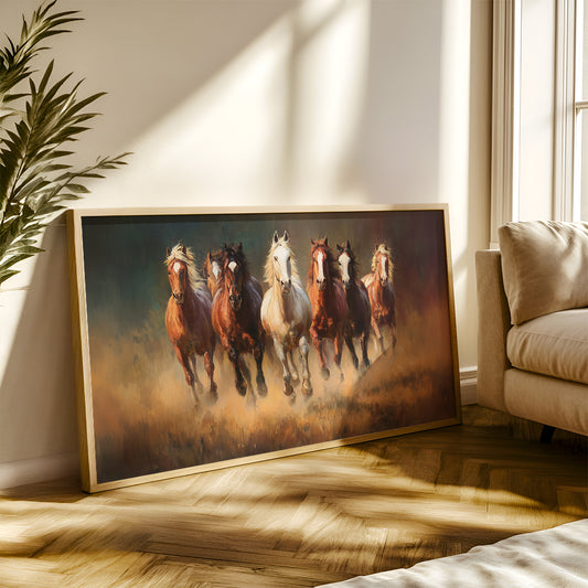 Majestic Seven Horses by TravelArty