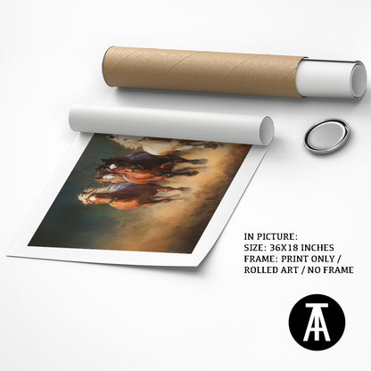 Majestic Seven Horses by TravelArty