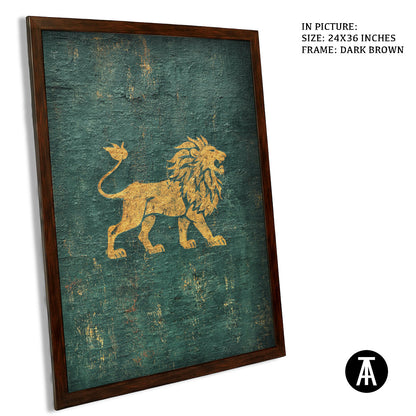 Artwork in Dark Brown Frame