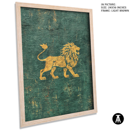 Artwork in Light Brown Frame