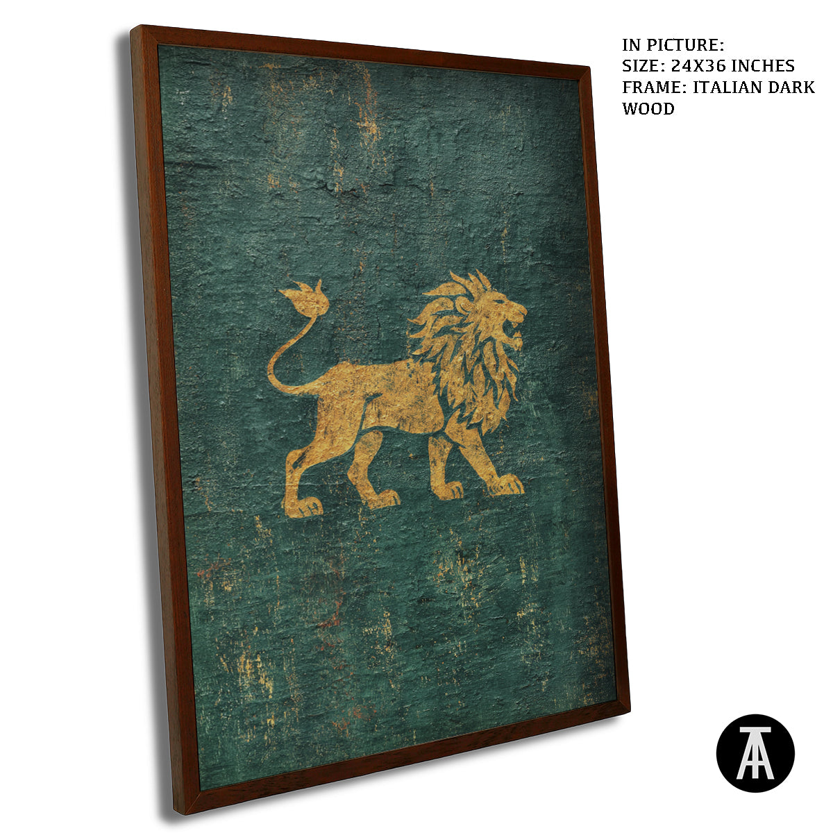 Artwork in Dark Wood Frame