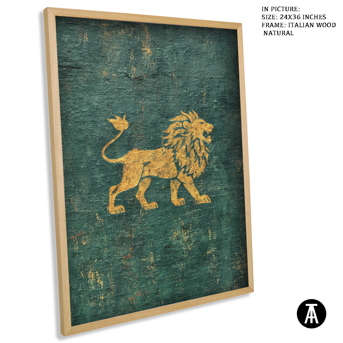 Artwork in Natural Wood Frame