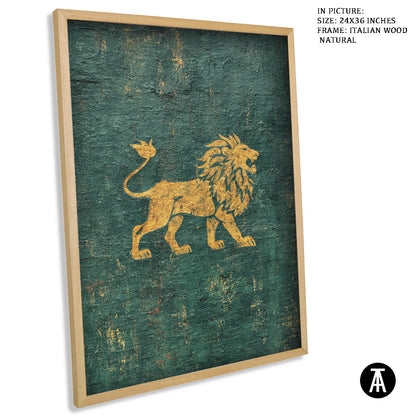 Artwork in Natural Wood Frame