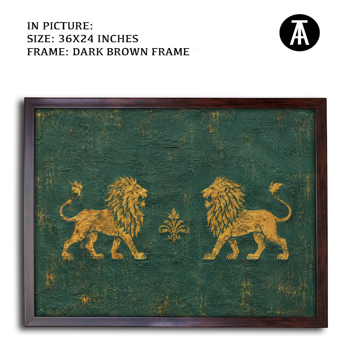 Artwork in Dark Brown Frame