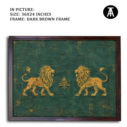 Artwork in Dark Brown Frame