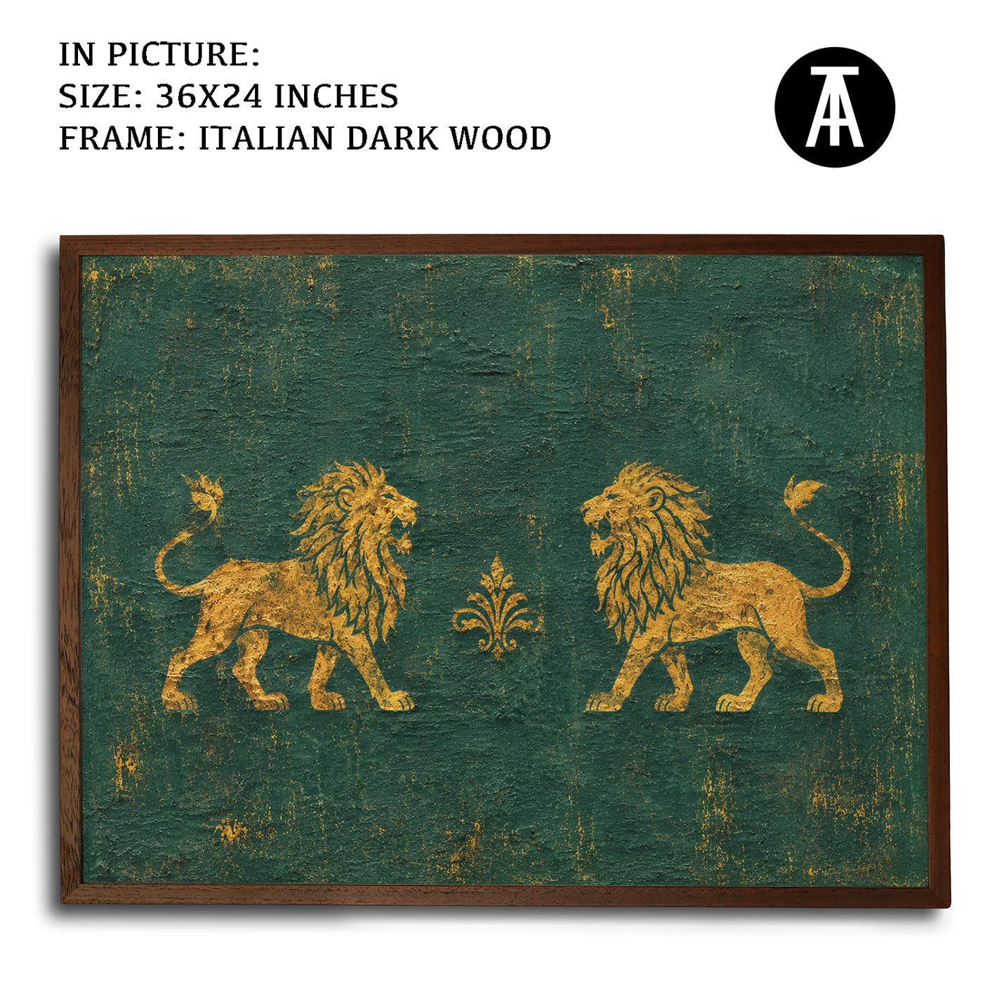 Artwork in Dark Wood Frame