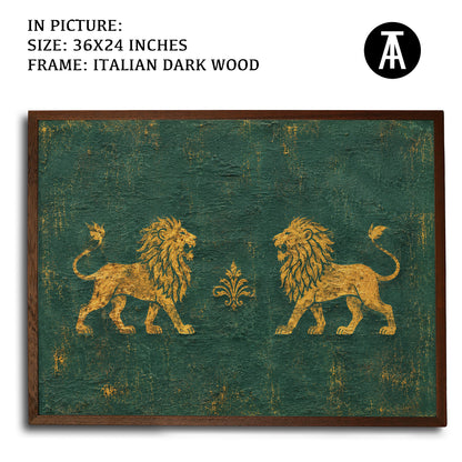 Artwork in Dark Wood Frame