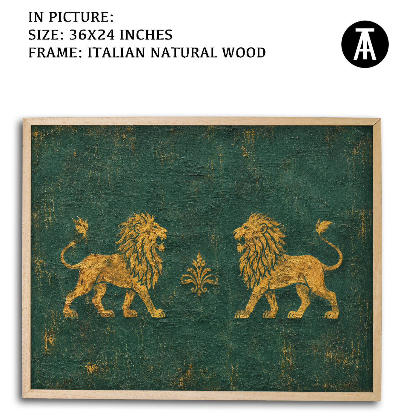 Artwork in Natural Wood Frame