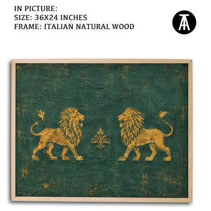 Artwork in Natural Wood Frame