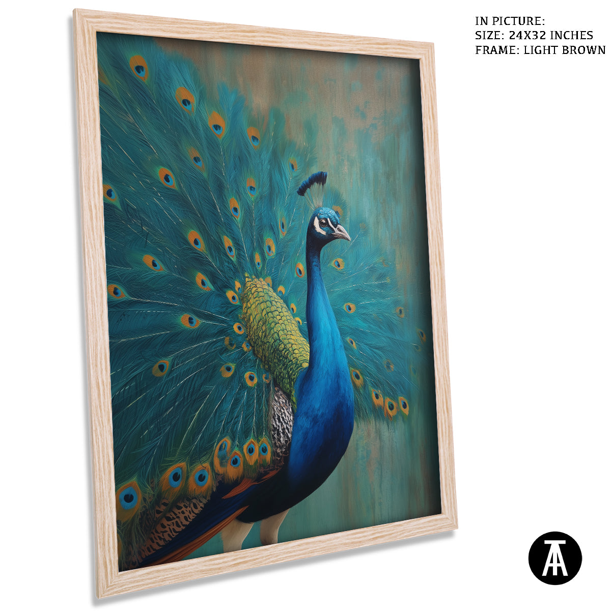 Artwork in Dark Brown Frame