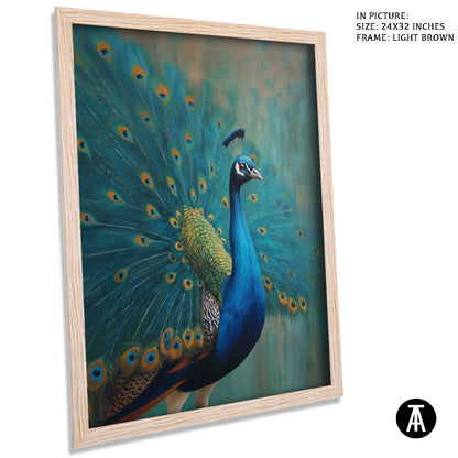 Artwork in Dark Brown Frame