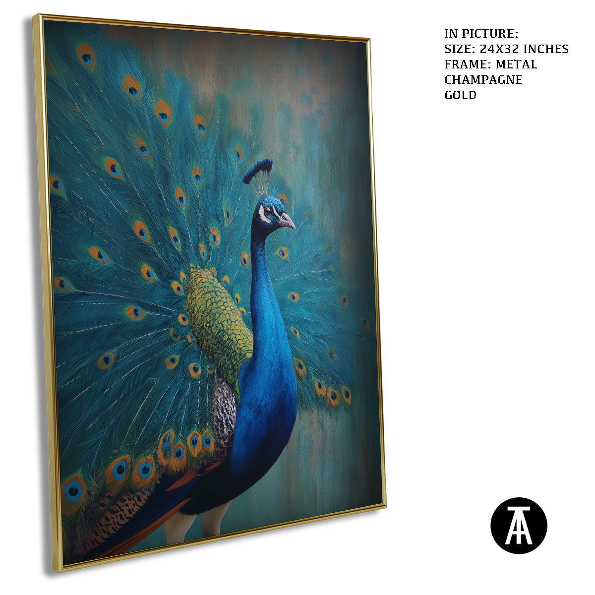 Artwork in Light Brown Frame