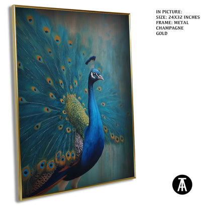 Artwork in Light Brown Frame