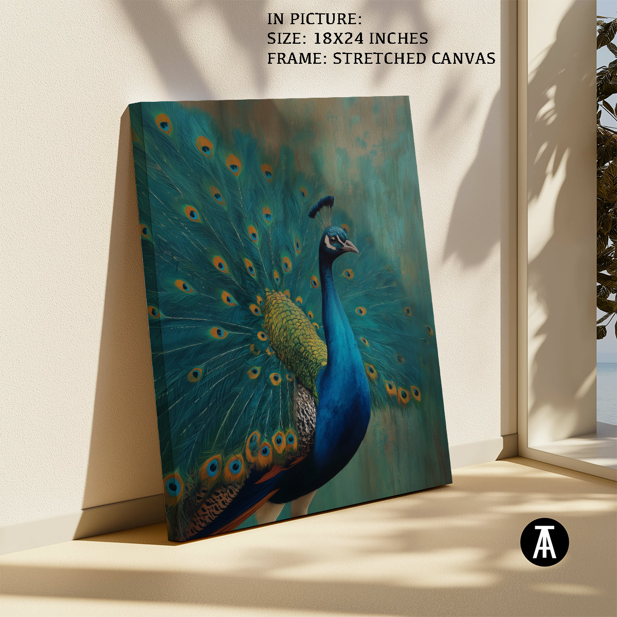 Artwork in Natural Wood Frame