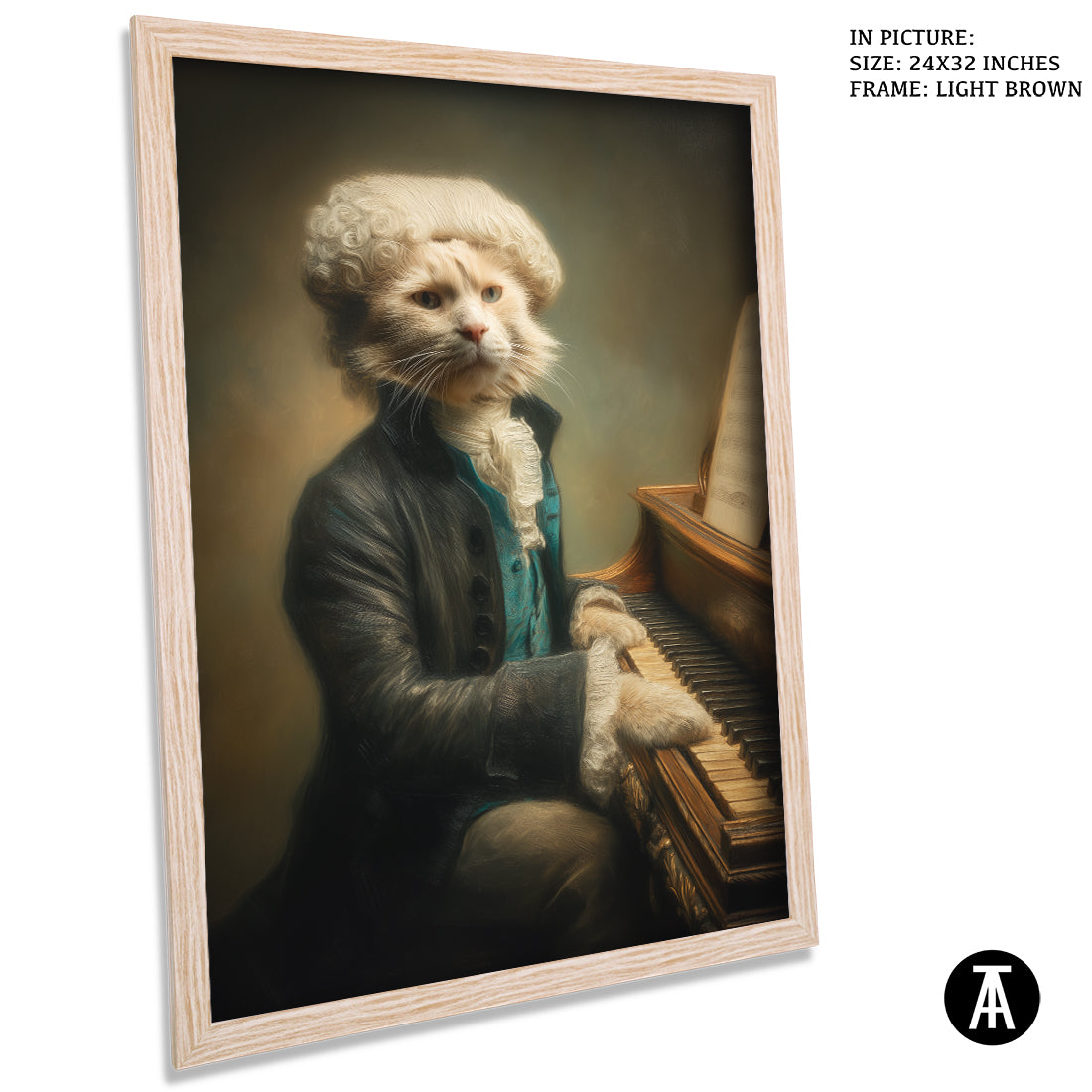 Sample Artwork in Light Brown Frame