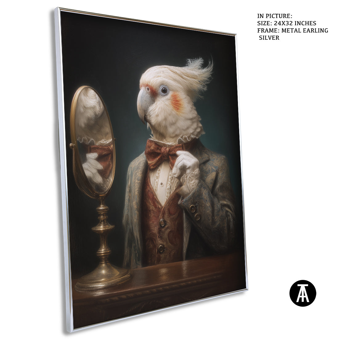 Sample Artwork in Earling Silver Metal Frame