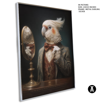 Sample Artwork in Earling Silver Metal Frame