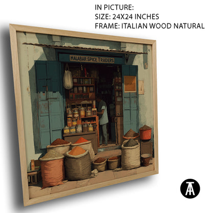 Artwork in Natural Wood Frame