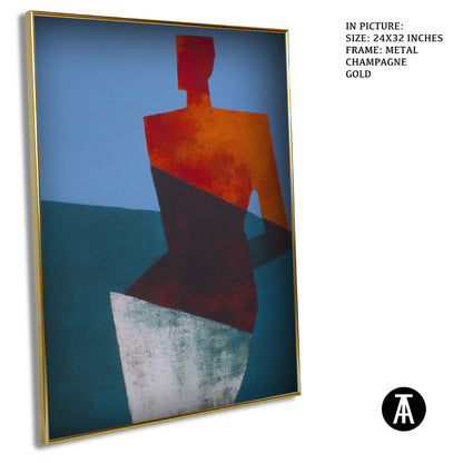 Artwork in Metal Champagne Gold Frame