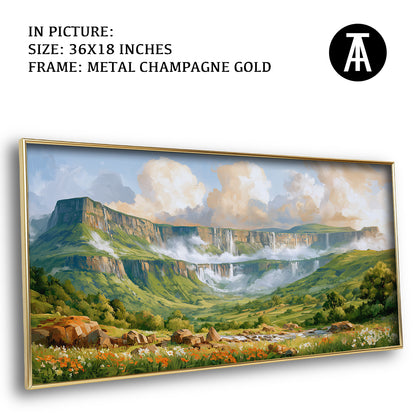 Artwork in Metal Champagne Gold Frame