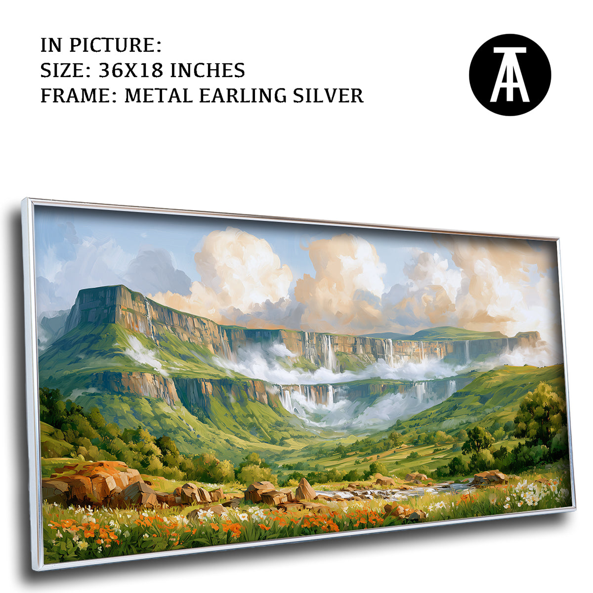 Artwork in Metal Earling Silver Frame