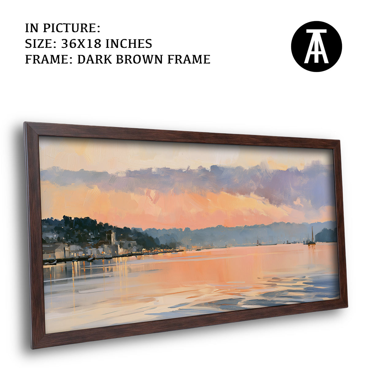 Artwork in Dark Brown Frame