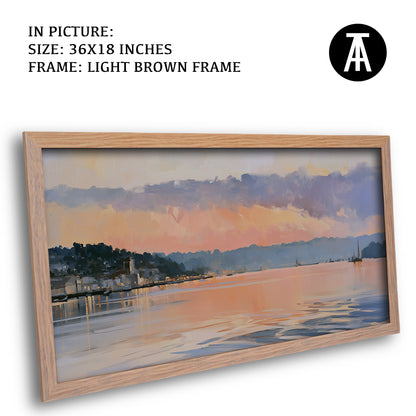 Artwork in Light Brown Frame