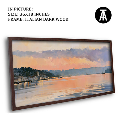 Artwork in Dark Wood Frame