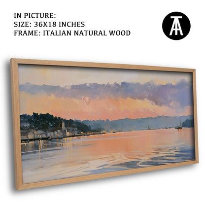 Artwork in Natural Wood Frame