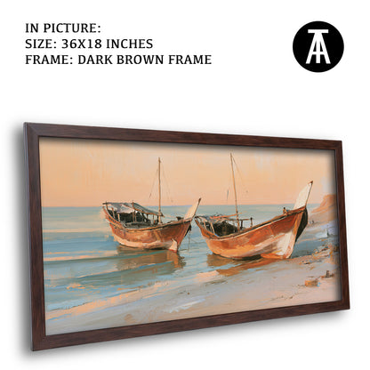 Artwork in Dark Brown Frame