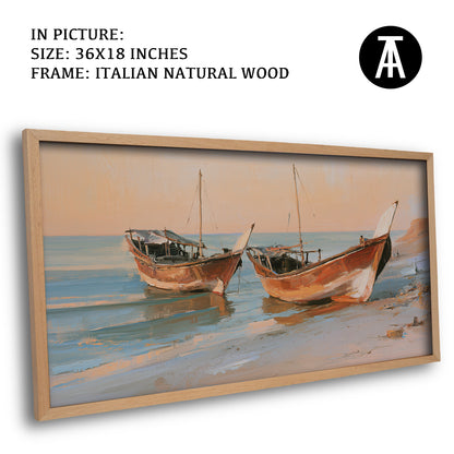 Artwork in Natural Wood Frame