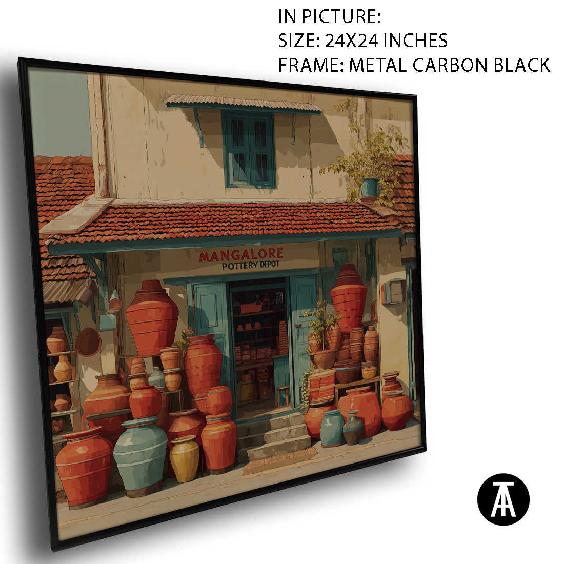 Artwork in Carbon Black Meta Frame