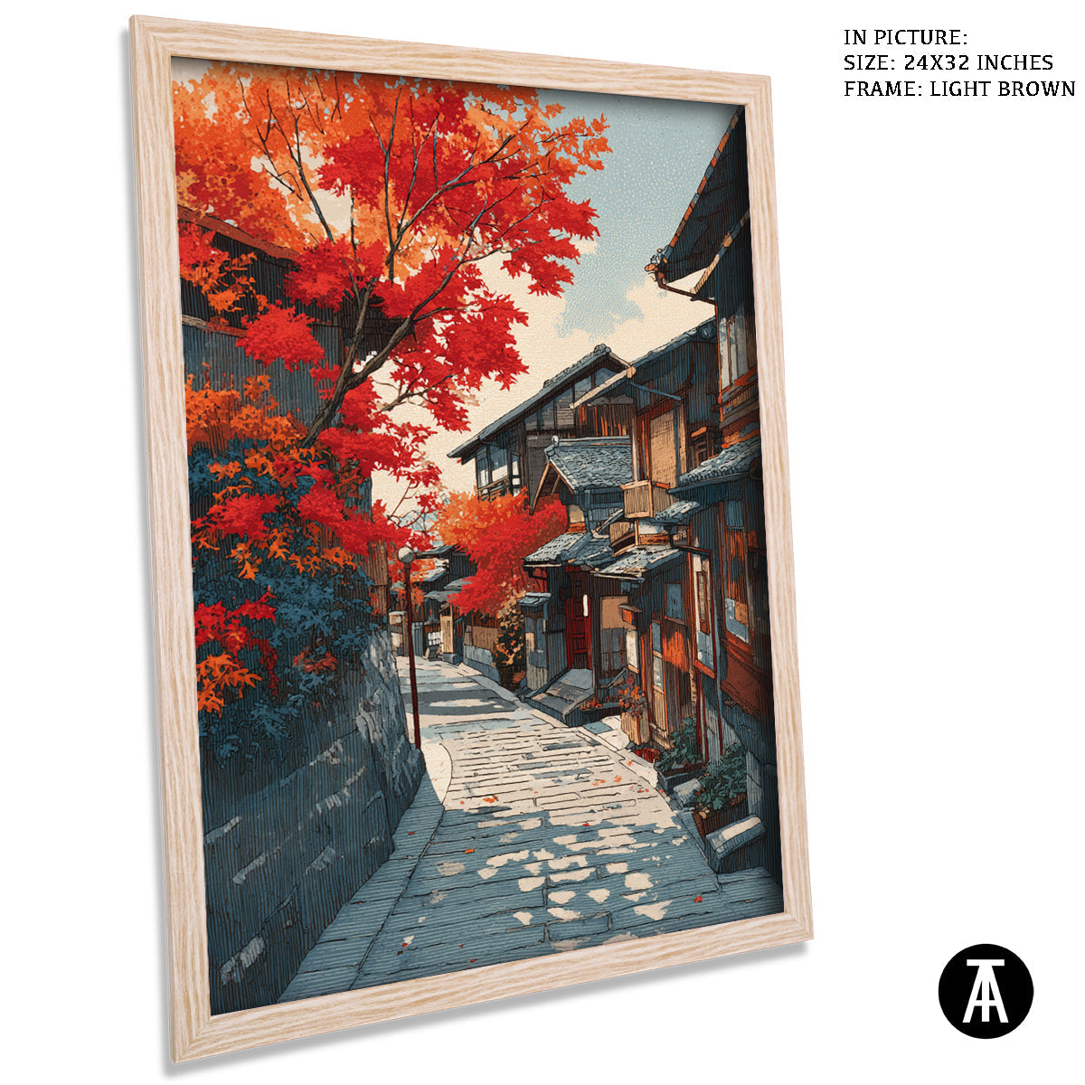 Artwork in Dark Brown Frame