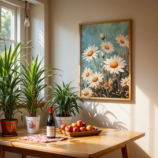 Floral Artwork in a Lifestyle Setting