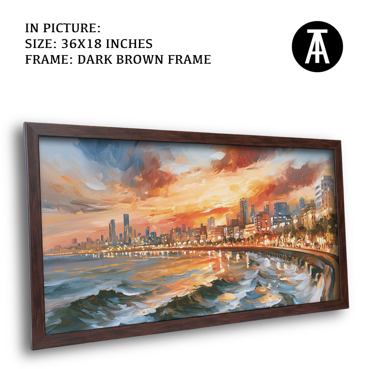 Artwork in Dark Brown Frame