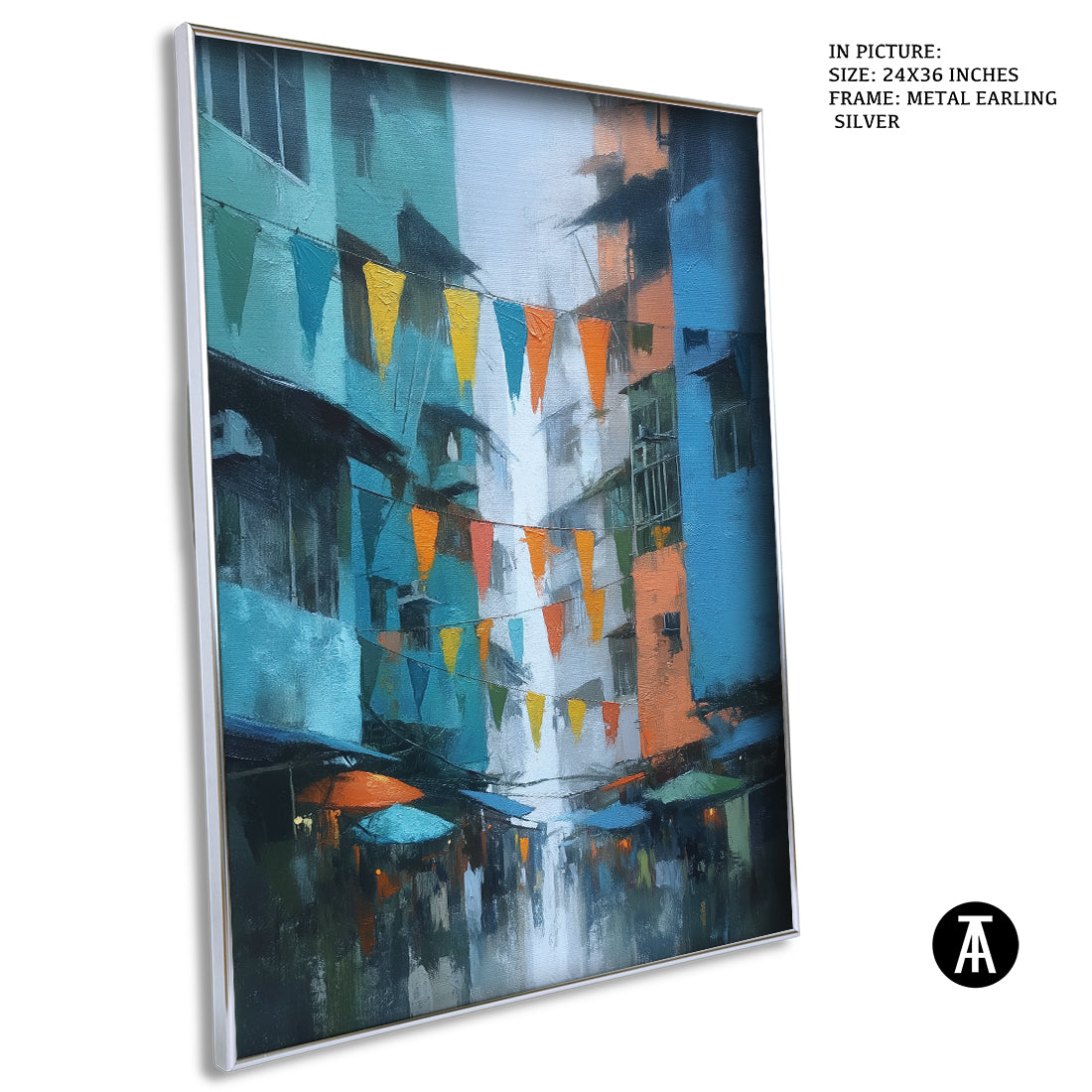 Artwork in Metal Earling Silver Frame