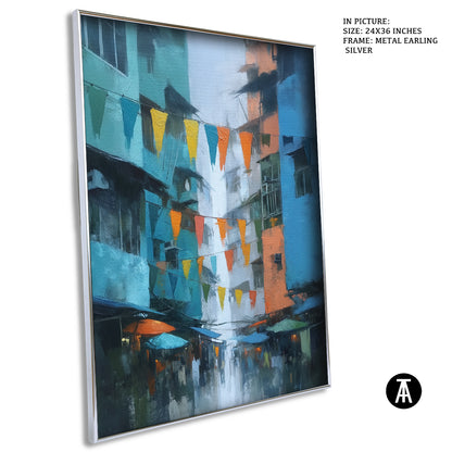 Artwork in Metal Earling Silver Frame