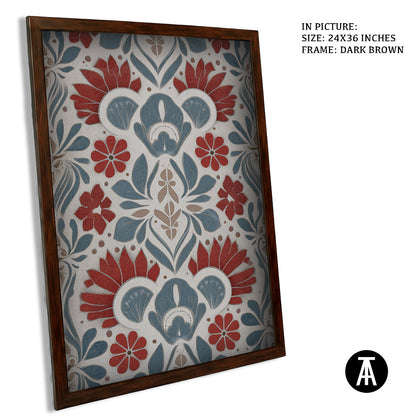 Artwork in Dark Brown Frame