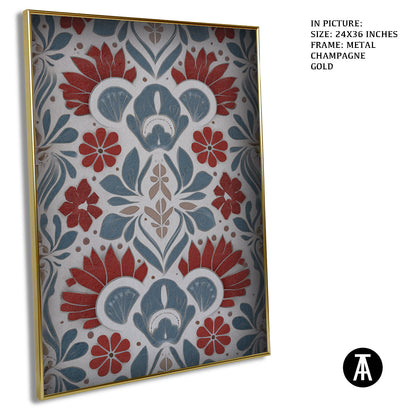 Artwork in Metal Champagne Gold Frame