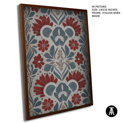 Artwork in Dark Wood Frame