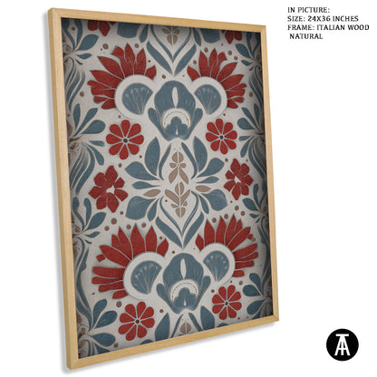 Artwork in Natural Wood Frame