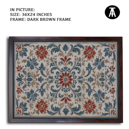 Artwork in Dark Brown Frame