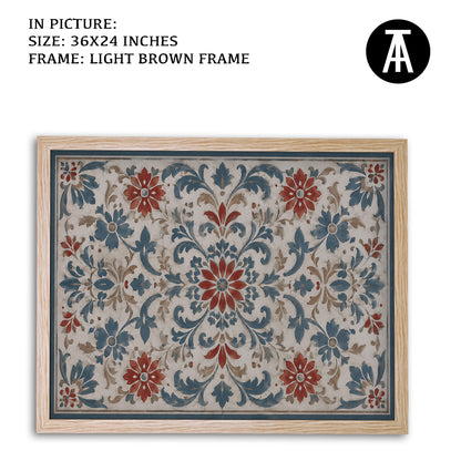 Artwork in Light Brown Frame