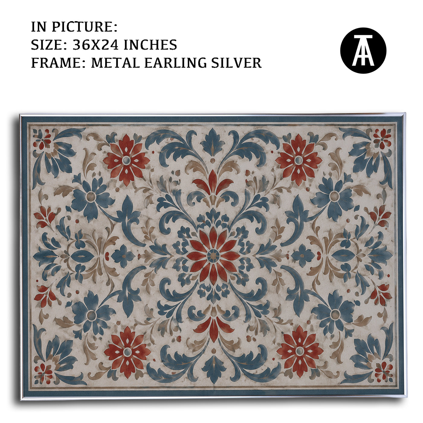 Artwork in Metal Earling Silver Frame