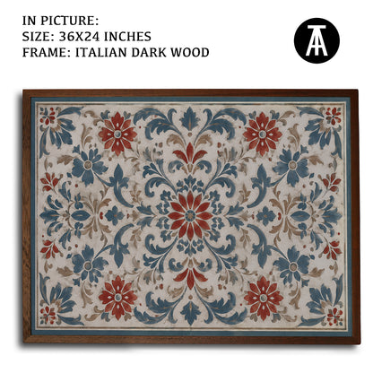 Artwork in Dark Wood Frame
